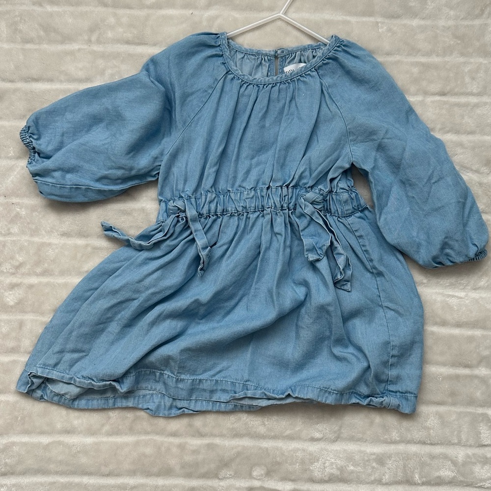 ZARA girls blue dress